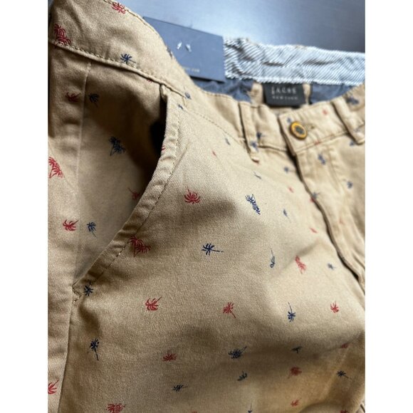 JACHS Bleeker Men's Shorts Palm Tree Print Stretch Cotton Flat Front Chino Sz 31 - Picture 6 of 9